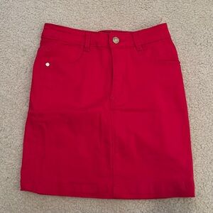 Red skirt